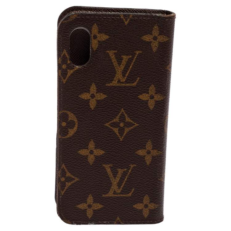 Pre Owned Louis Vuitton Monogram Canvas iPhone X Folio Case