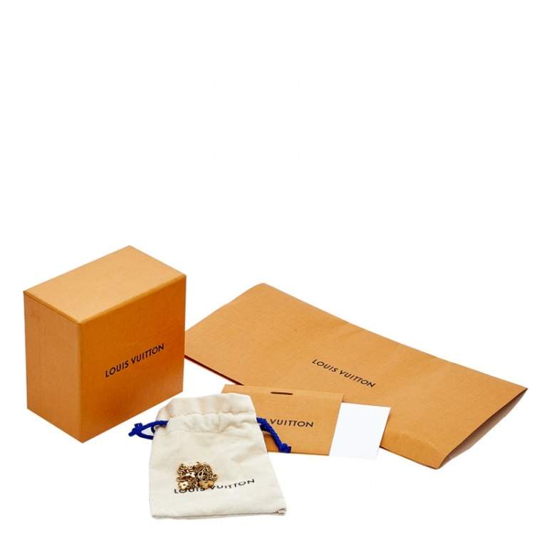 Pre Owned Louis Vuitton Gold Tone Blooming Supple Charm Bracelet