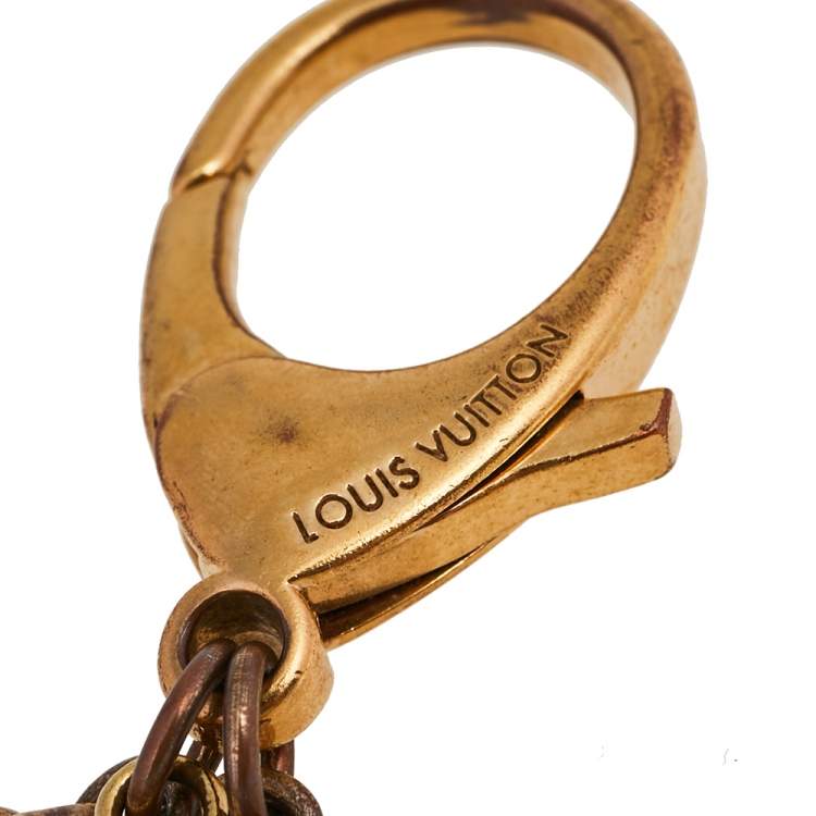 Louis Vuitton Bicolor Tone Circle Logo Key Holder Bag Charm