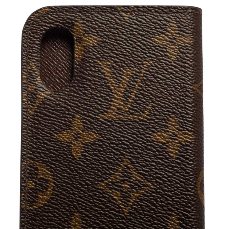 Pre Owned Louis Vuitton Monogram Canvas iPhone X Folio Case