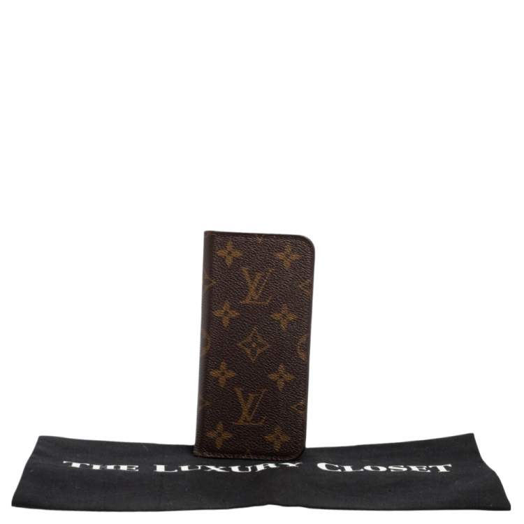 Pre Owned Louis Vuitton Monogram Canvas iPhone X Folio Case