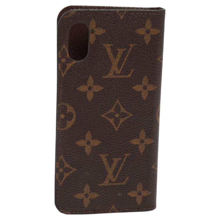 Pre Owned Louis Vuitton Monogram Canvas iPhone X Folio Case