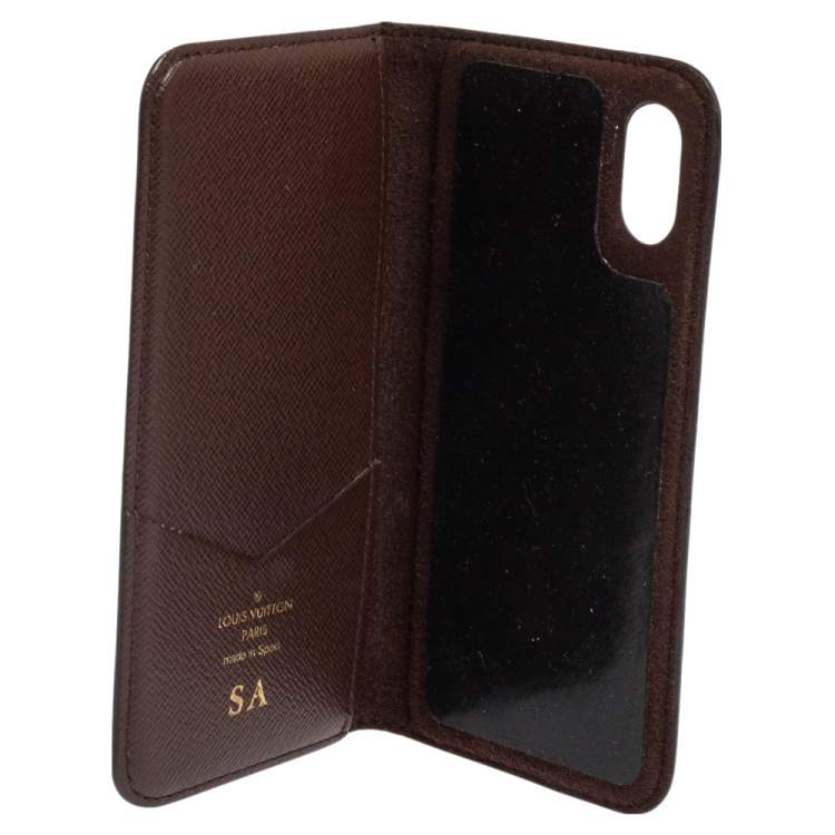 Pre Owned Louis Vuitton Monogram Canvas iPhone X Folio Case