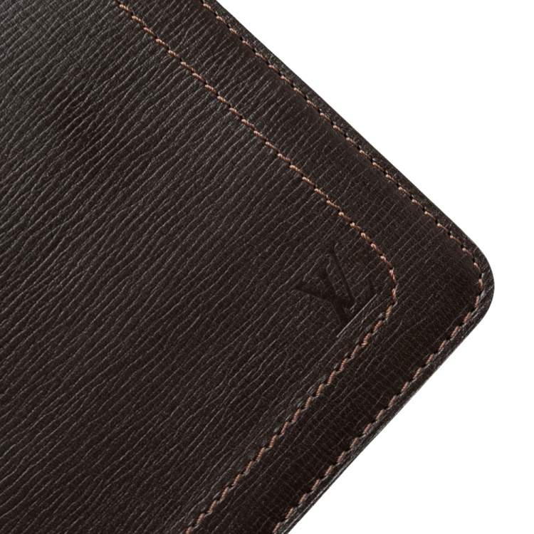 Pre Owned Louis Vuitton Brown Leather Desk Agenda Cover