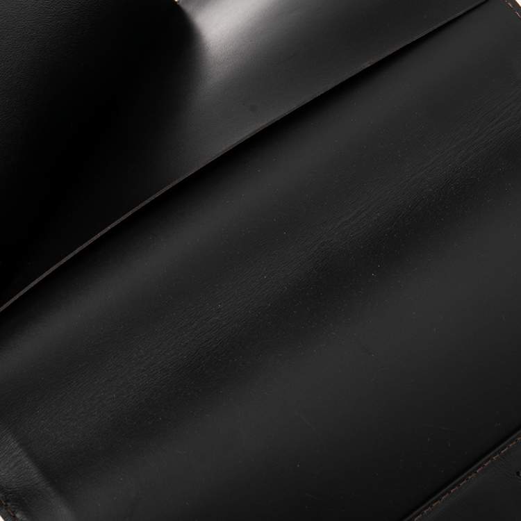 Pre Owned Louis Vuitton Brown Leather Desk Agenda Cover