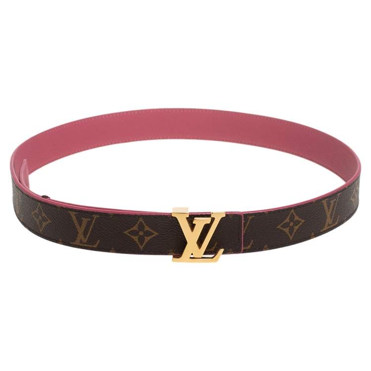 Louis Vuitton Pink Monogram Canvas and Leather Initiales Reversible Belt  90CM Louis Vuitton | The Luxury Closet