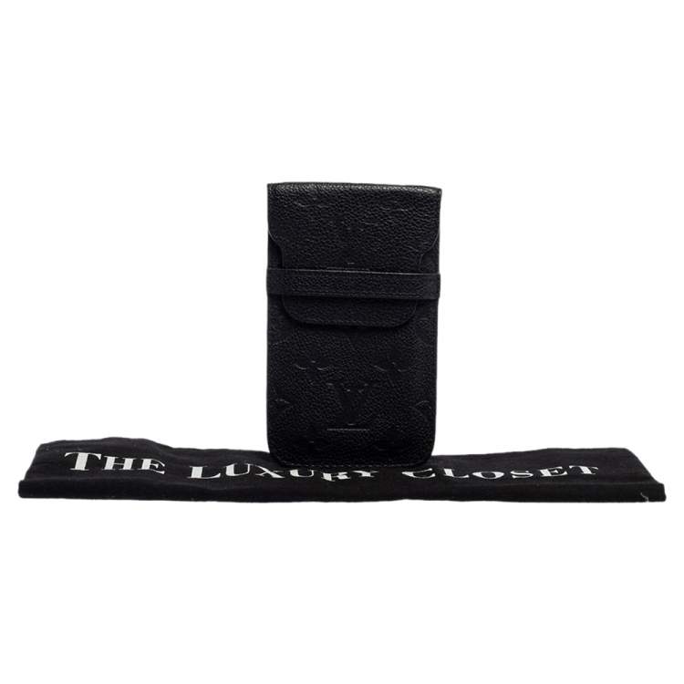 Pre Owned Louis Vuitton Bleu Infini Monogram Empreinte Leather Phone Case 