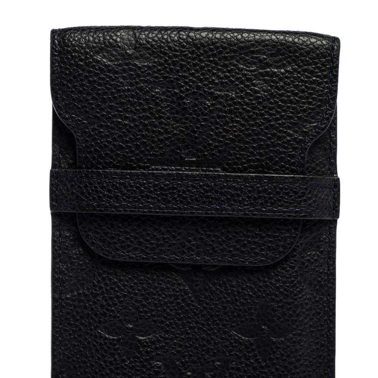 Pre Owned Louis Vuitton Bleu Infini Monogram Empreinte Leather Phone Case 
