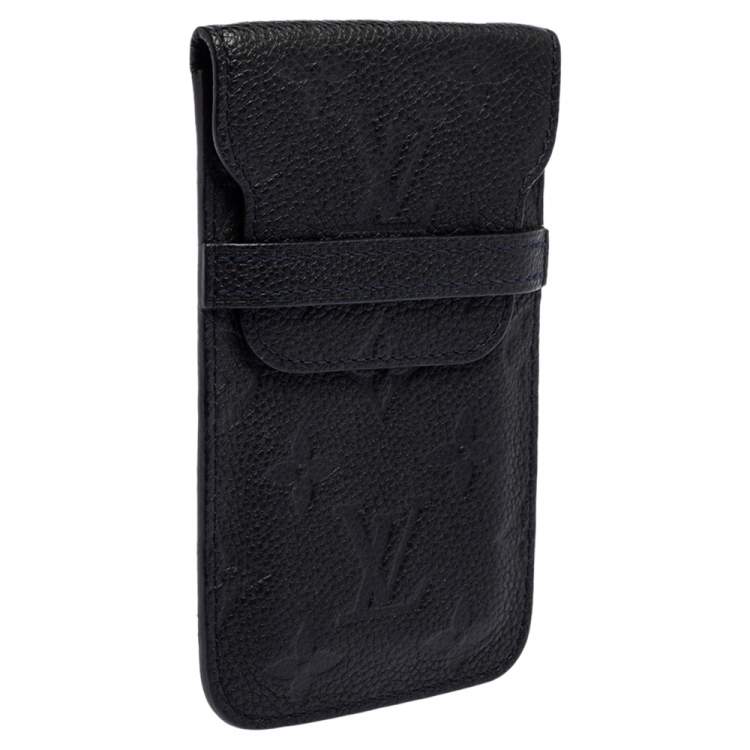 Pre Owned Louis Vuitton Bleu Infini Monogram Empreinte Leather Phone Case 