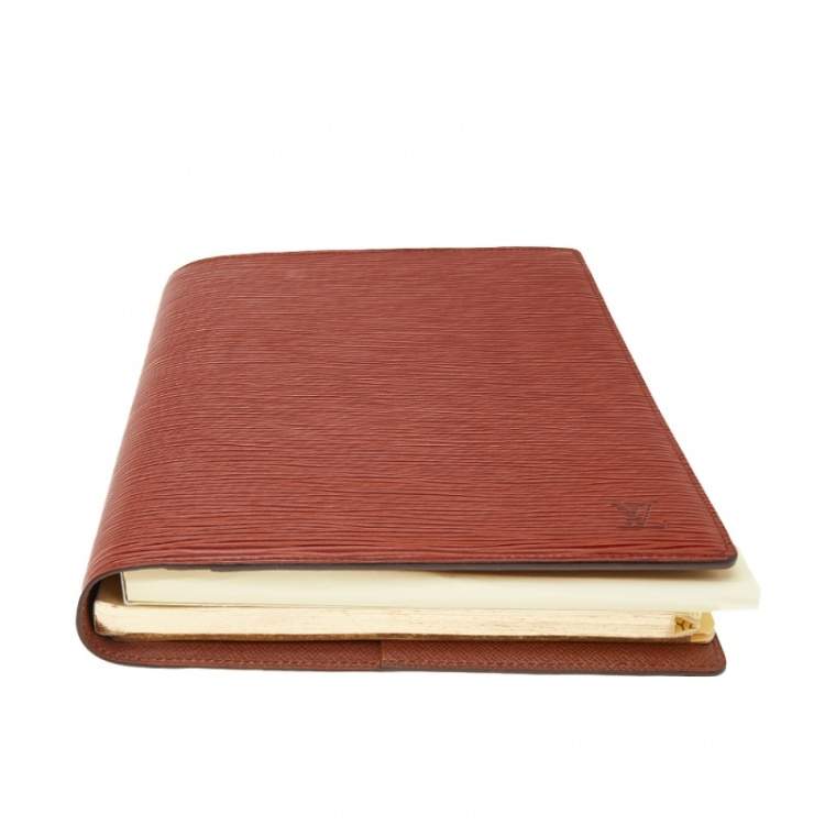 Pre Owned Louis Vuitton Cipango Gold Epi Leather Desk Agenda Cover