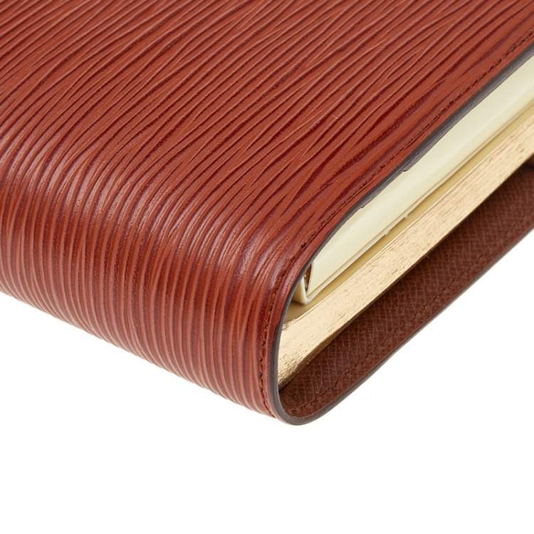 Pre Owned Louis Vuitton Cipango Gold Epi Leather Desk Agenda Cover