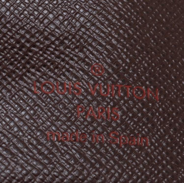 Pre Owned Louis Vuitton Damier Ebene Canvas Small Ring Agenda Cover