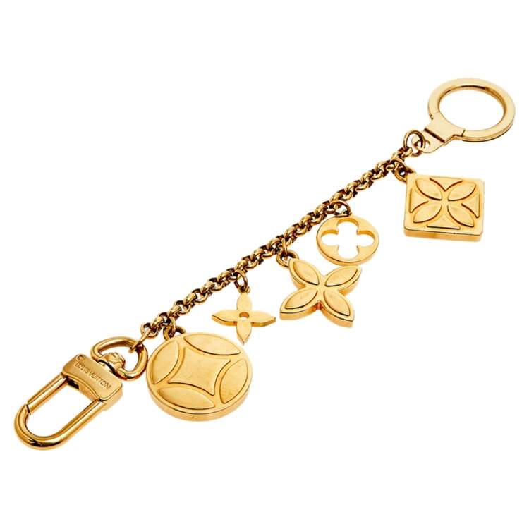 Louis Vuitton Gold Tone Fleur De Monogram Charm Bag Charm & Key Chain Louis  Vuitton | The Luxury Closet