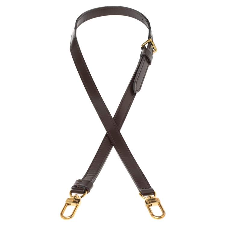 Louis Vuitton Dark Brown Leather Adjustable Shoulder Strap Louis Vuitton