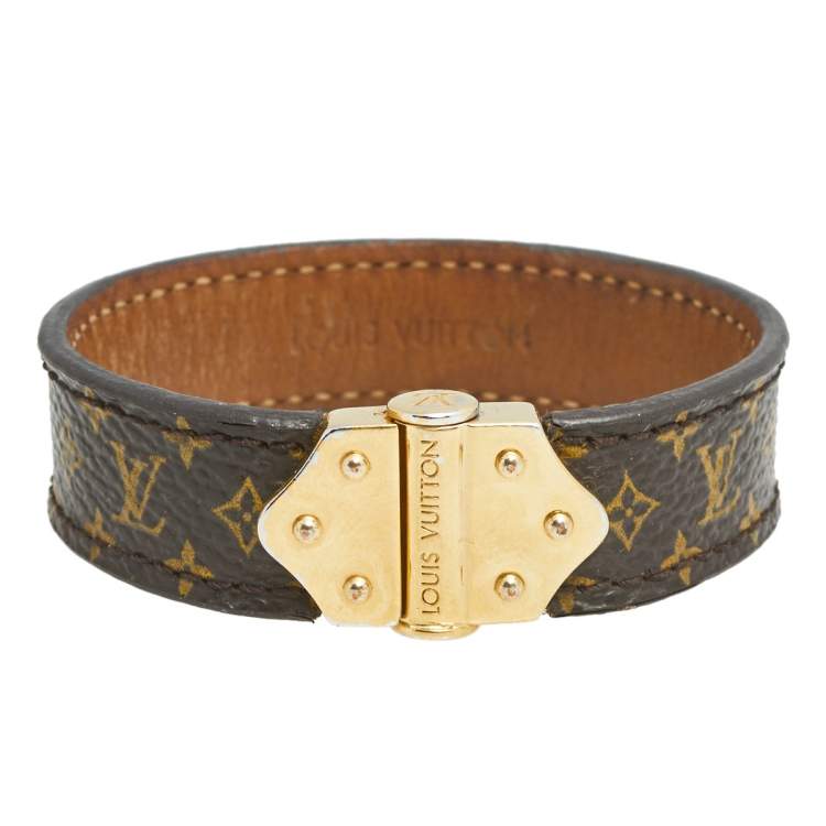 Louis Vuitton Bracelet Nano Monogram in Canvas with Gold-Tone - US