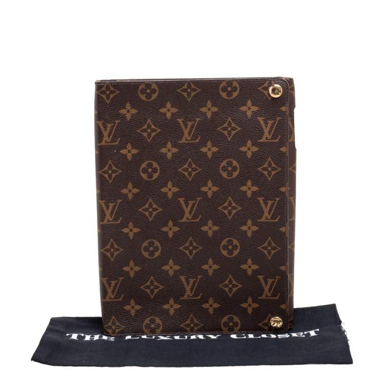 Pre Owned Louis Vuitton Brown Monogram Canvas Foldable iPad Case