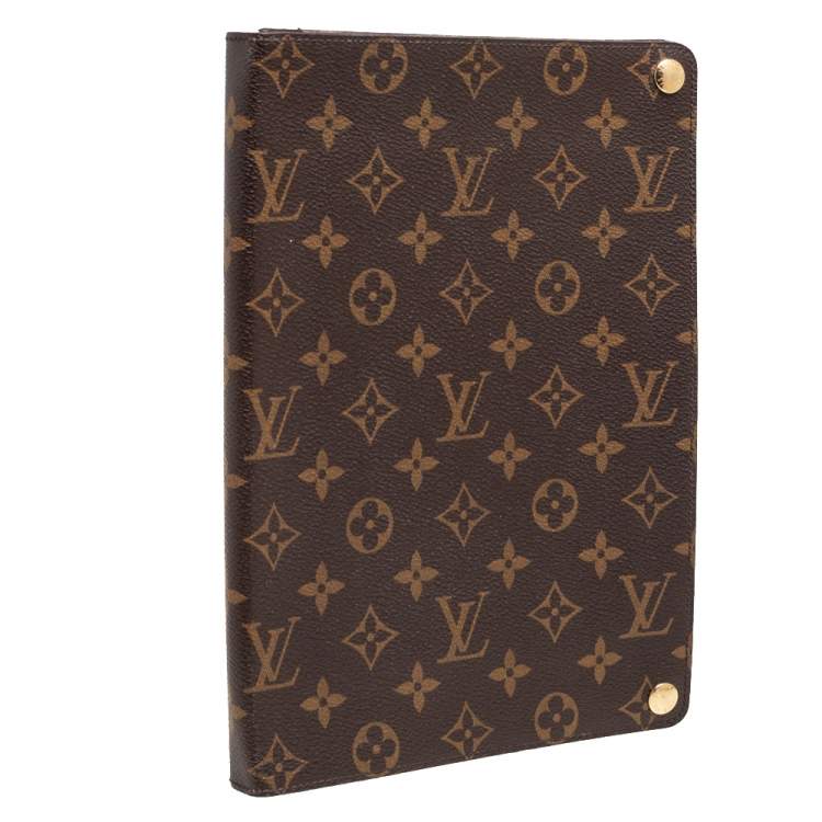 Pre Owned Louis Vuitton Brown Monogram Canvas Foldable iPad Case
