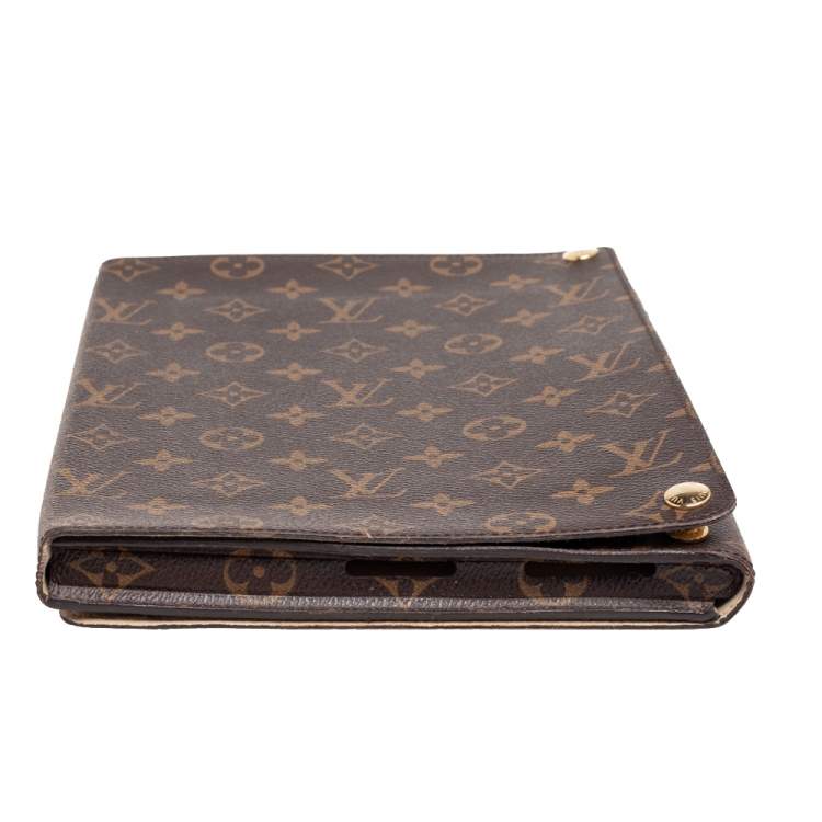 Pre Owned Louis Vuitton Brown Monogram Canvas Foldable iPad Case