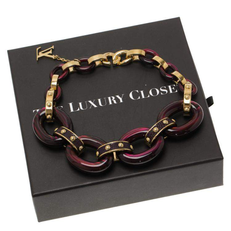 Pre Owned Louis Vuitton Gimme a Clue Resin Necklace
