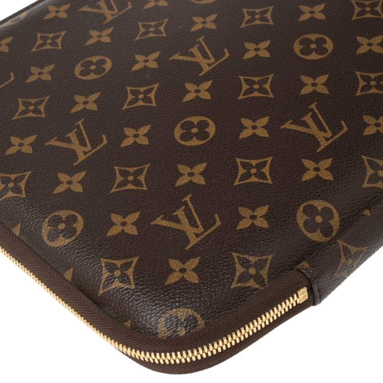 Pre Owned Louis Vuitton Monogram Canvas Laptop Case 