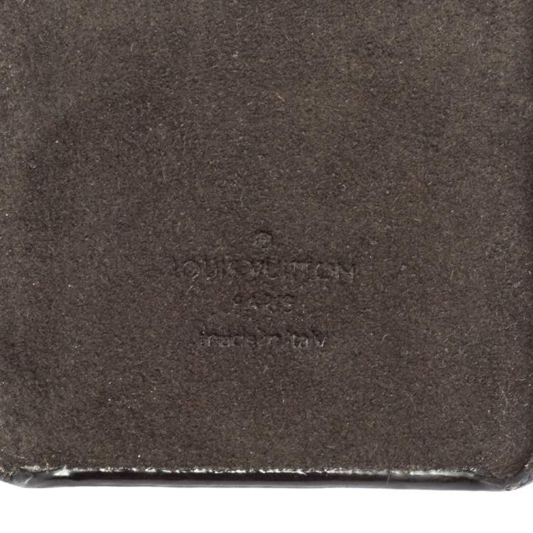 Pre Owned Louis Vuitton Black Leather and Monogram Canvas Bumper iPhone X/XS Cover