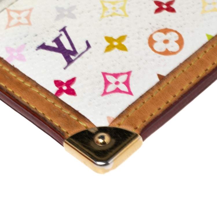 Pre Owned Louis Vuitton White Monogram Multicolore Canvas Key Pouch