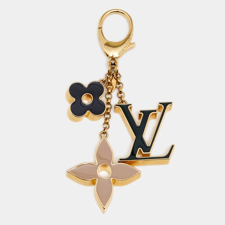 Louis Vuitton Louis Vuitton Fleur de Monogram Black x Gold Tone Key
