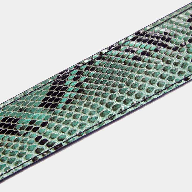 Pre Owned Louis Vuitton Green Python Strap Shoulder Bag Strap