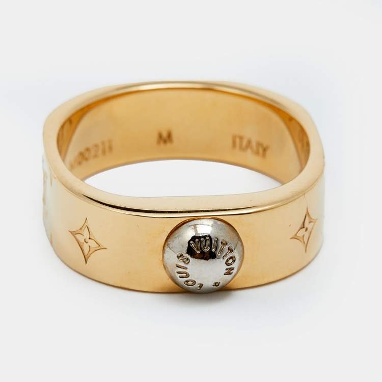 Louis Vuitton Gold Tone Nanogram Ring S Louis Vuitton | The Luxury Closet