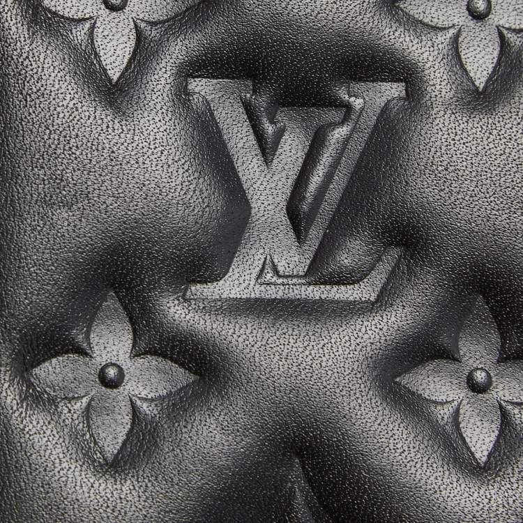 Pre Owned Louis Vuitton Black Monogram Embossed Puffy Leather Coussin iPhone 12/12Pro Case