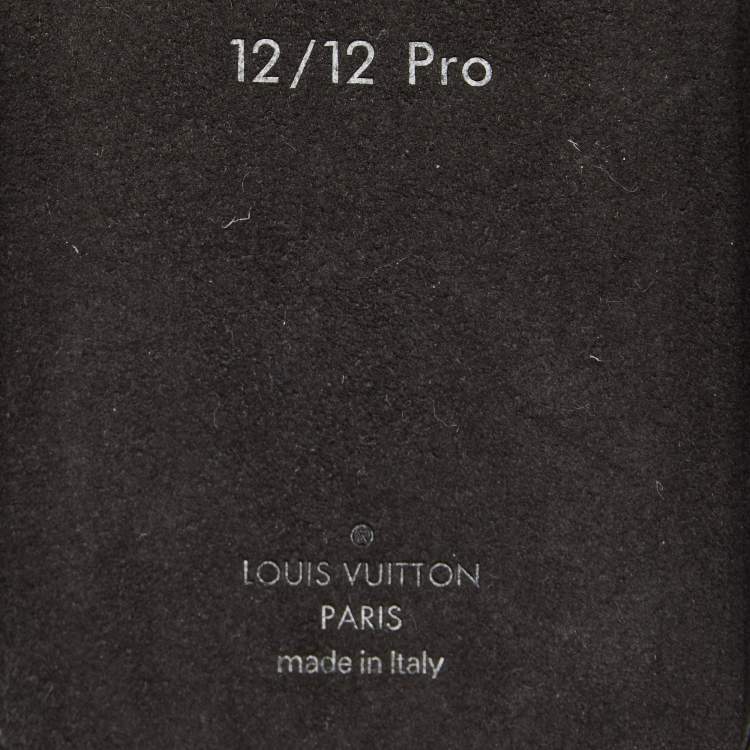 Pre Owned Louis Vuitton Black Monogram Embossed Puffy Leather Coussin iPhone 12/12Pro Case