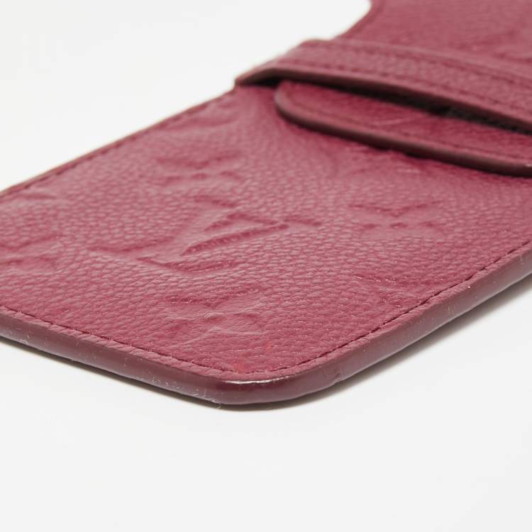 Pre Owned Louis Vuitton Aurore Monogram Empreinte Leather Flap Phone Case