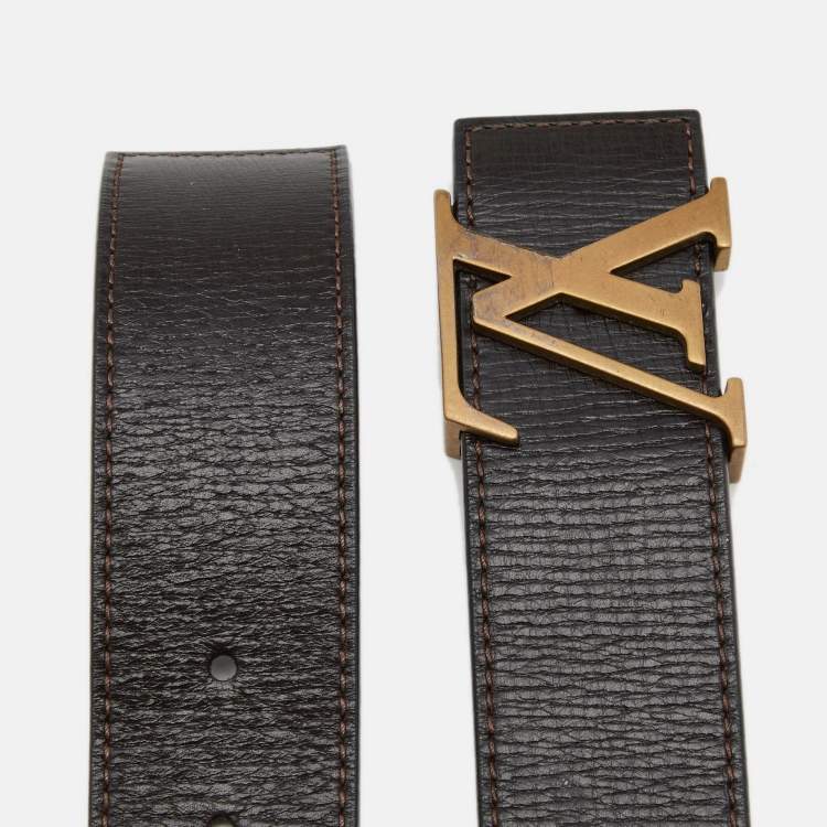 Louis Vuitton Dark Brown Monogram Leather LV Initiales Belt 90 CM Louis  Vuitton