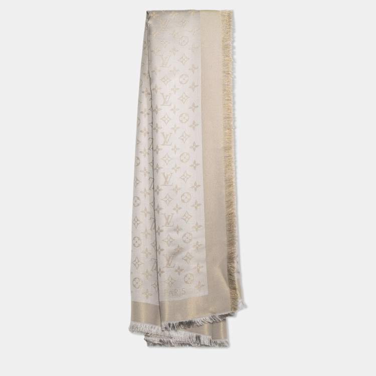 louis vuitton grey shawl