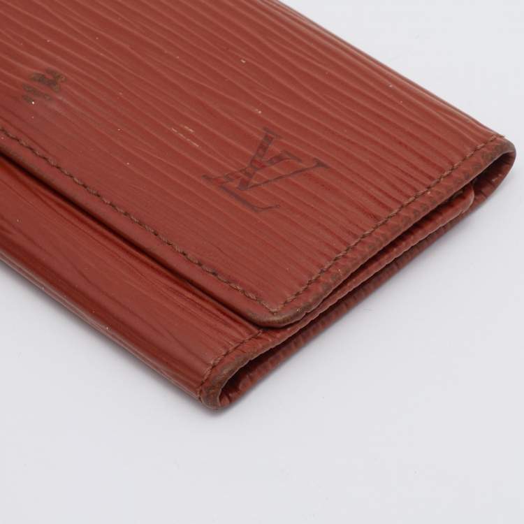 Pre Owned Louis Vuitton Brown Epi Leather 4 Key Holder