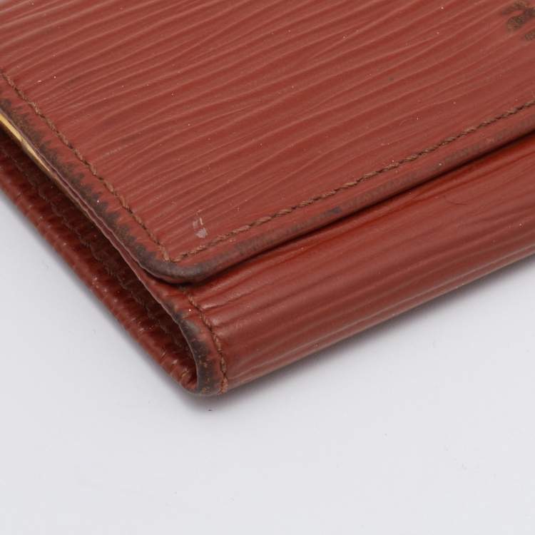 Pre Owned Louis Vuitton Brown Epi Leather 4 Key Holder