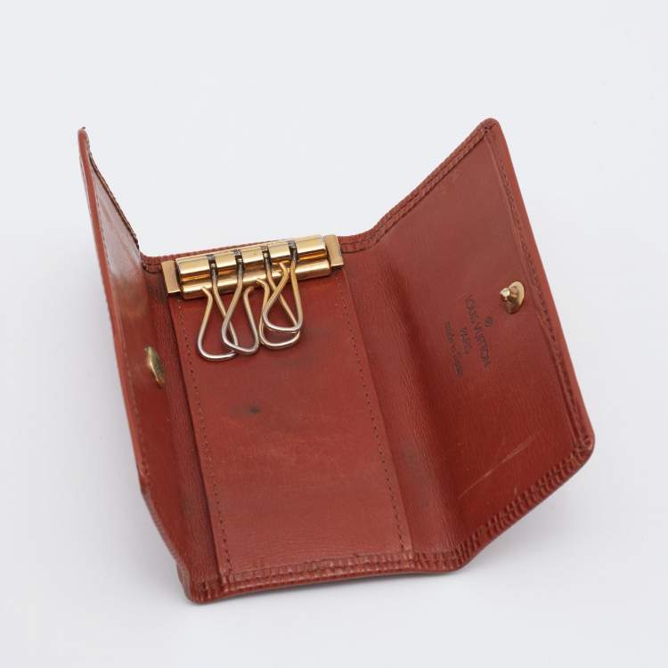 Pre Owned Louis Vuitton Brown Epi Leather 4 Key Holder