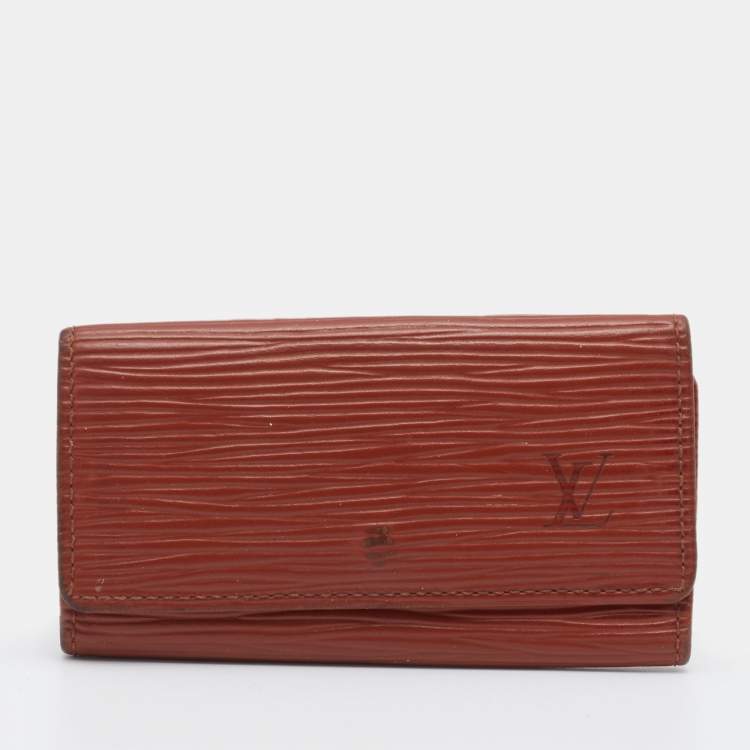 Louis Vuitton Brown Epi Leather 4 Key Holder Louis Vuitton