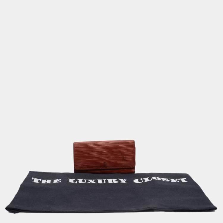 Pre Owned Louis Vuitton Brown Epi Leather 4 Key Holder