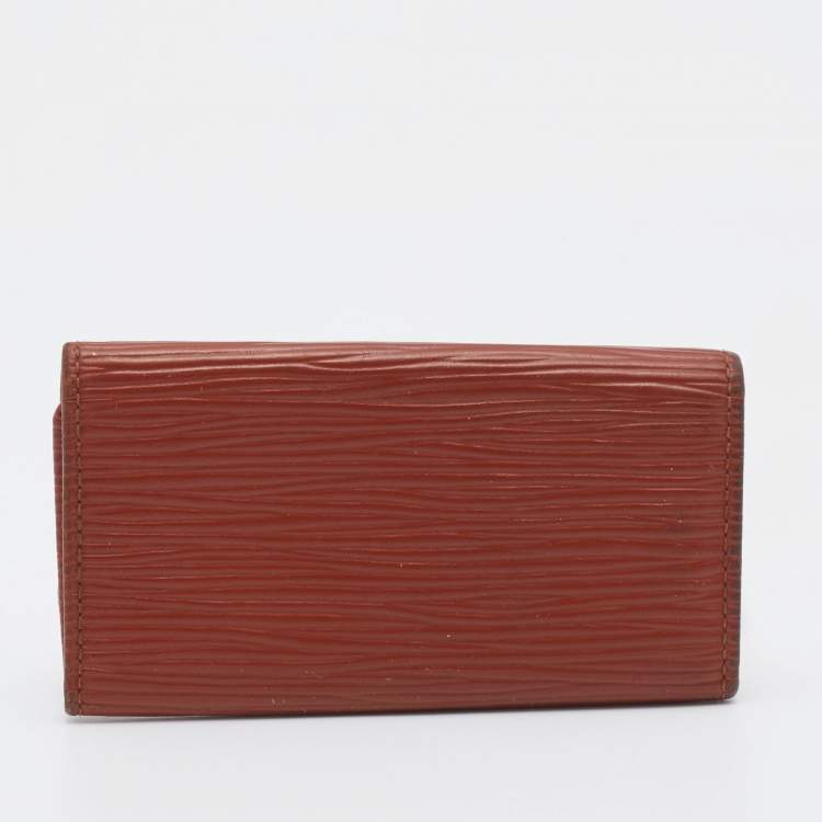 Pre Owned Louis Vuitton Brown Epi Leather 4 Key Holder