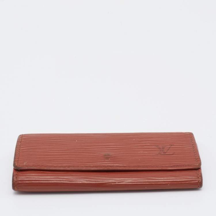 Pre Owned Louis Vuitton Brown Epi Leather 4 Key Holder