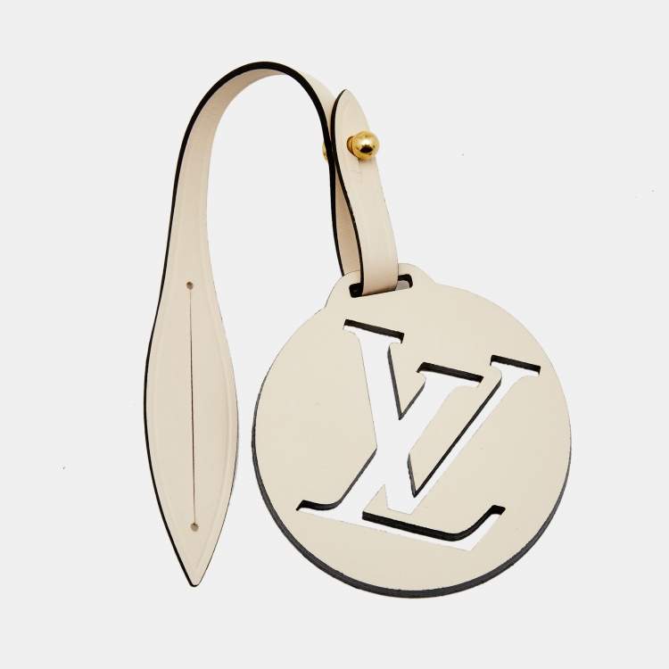 Louis Vuitton Beige Leather Round Bag Charm Louis Vuitton