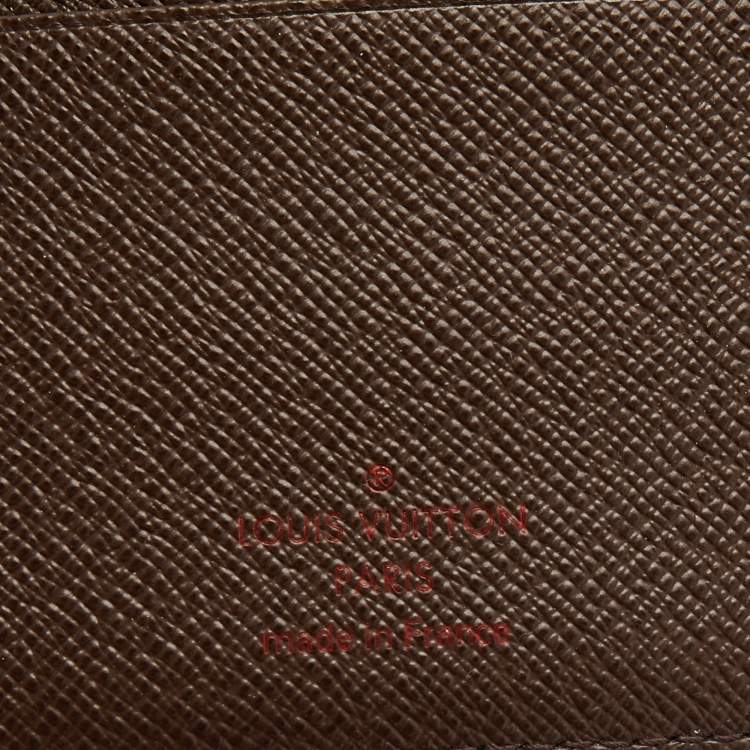 Pre Owned Louis Vuitton Damier Ebene Canvas Small Ring Agenda