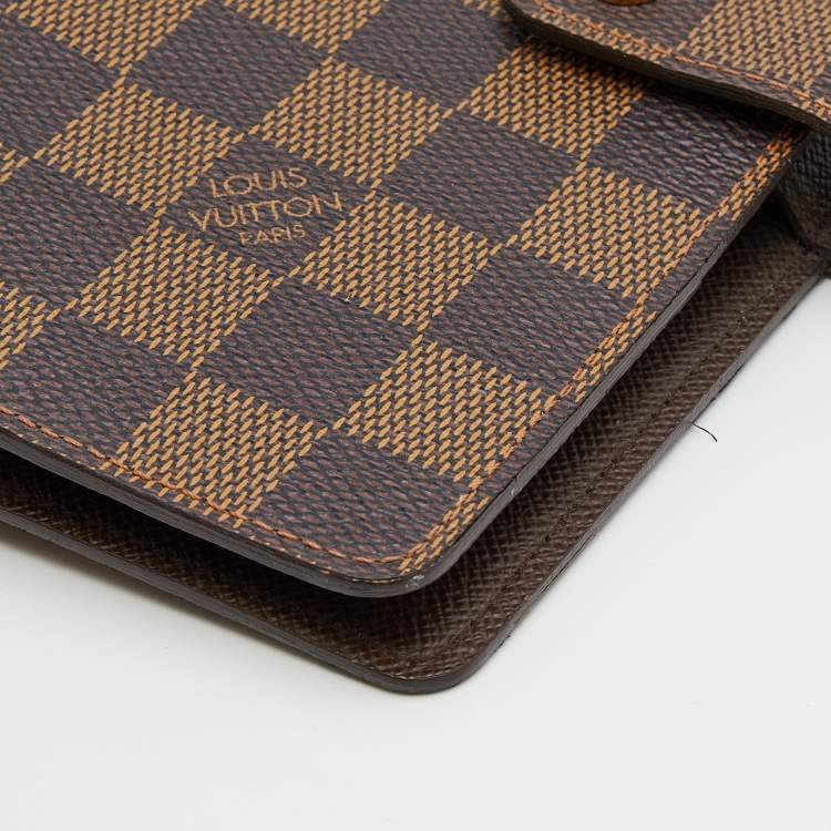 Pre Owned Louis Vuitton Damier Ebene Canvas Small Ring Agenda