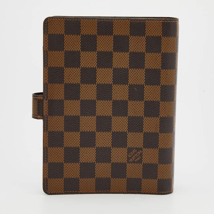 Pre Owned Louis Vuitton Damier Ebene Canvas Small Ring Agenda