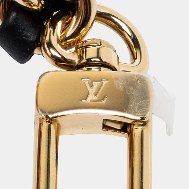 Pre Owned Louis Vuitton Black Braided Leather Chain Shoulder Bag Strap