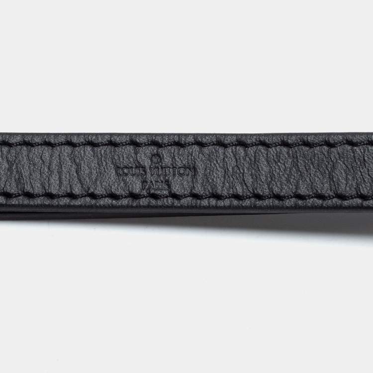 Pre Owned Louis Vuitton Black Leather Shoulder Strap