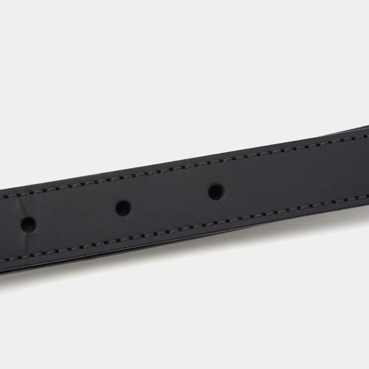 Pre Owned Louis Vuitton Dark Grey Leather Adjustable Shoulder Bag Strap