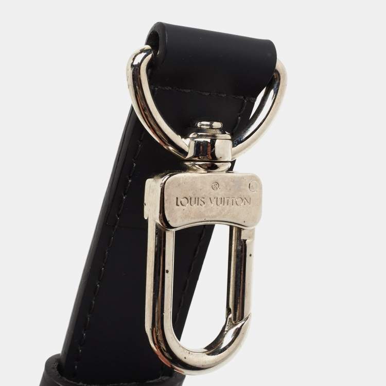 Pre Owned Louis Vuitton Dark Grey Leather Adjustable Shoulder Bag Strap