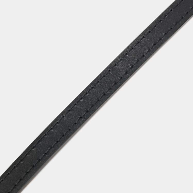 Pre Owned Louis Vuitton Black Leather Shoulder Bag Strap